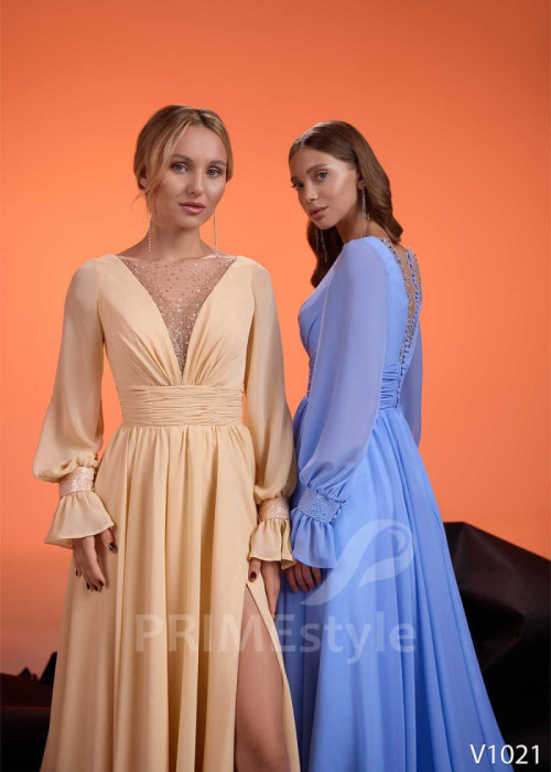 Šifónové šaty na svadbu LS1021 2