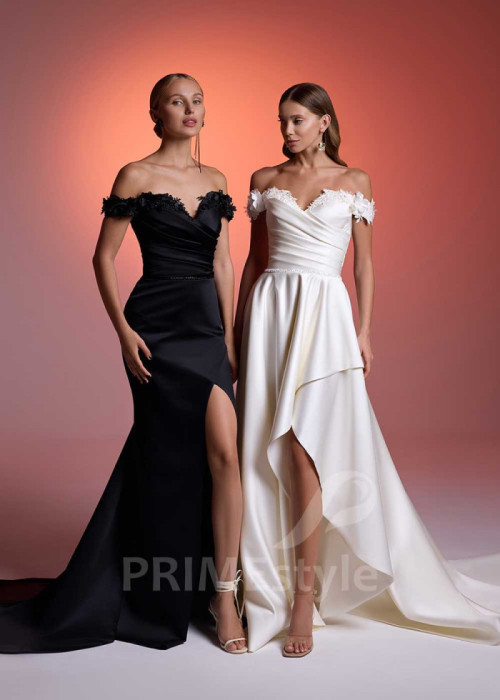 Popolnočné šaty pre nevestu LS1022 2