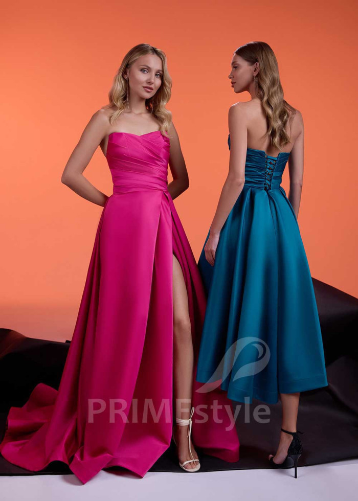 Saténové šaty na svadbu LS1027