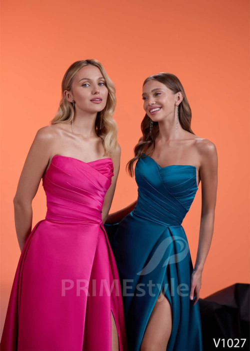 Saténové šaty na svadbu LS1027 2