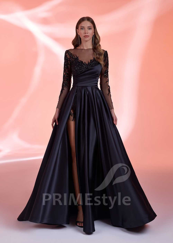 Spoločenské šaty s čipkou LS1028