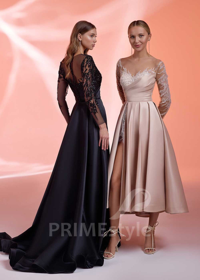 Spoločenské šaty s čipkou LS1028