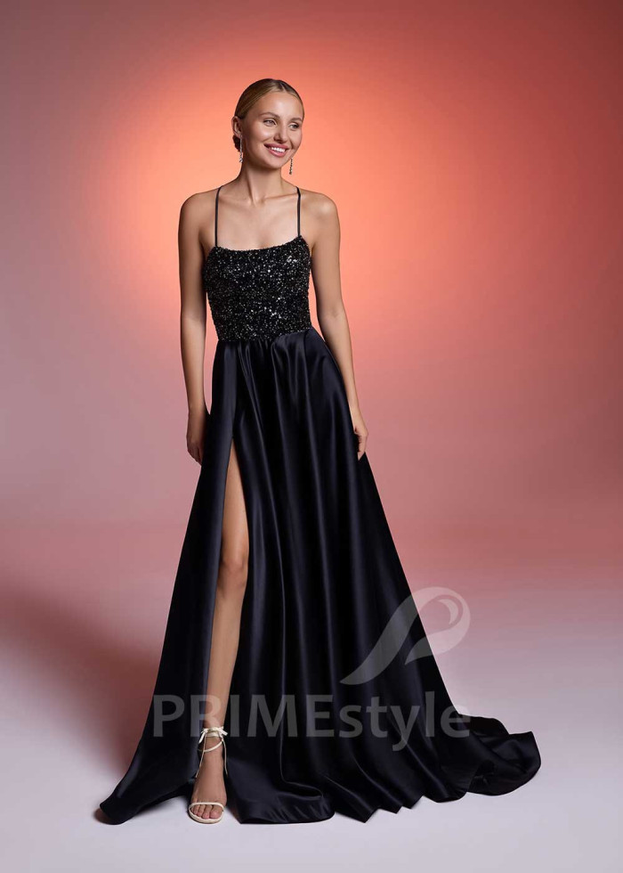 Trblietavé midi spoločenské šaty LS1030