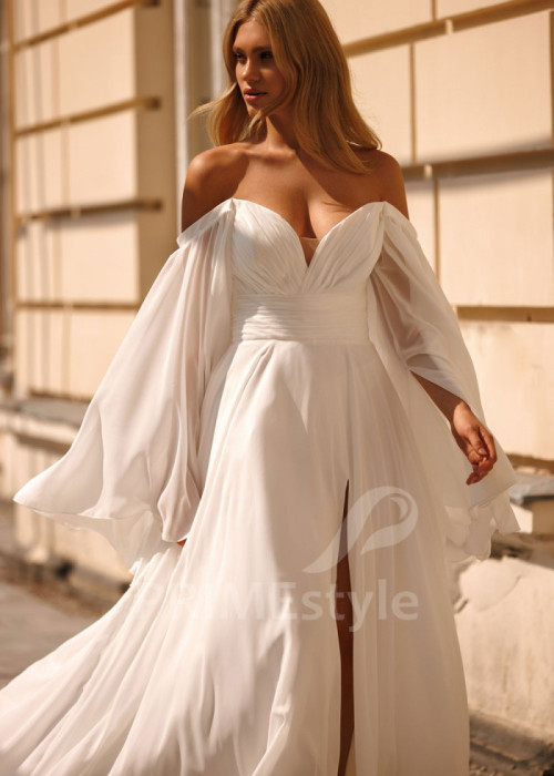 Hladké svadobné šaty Athena 2