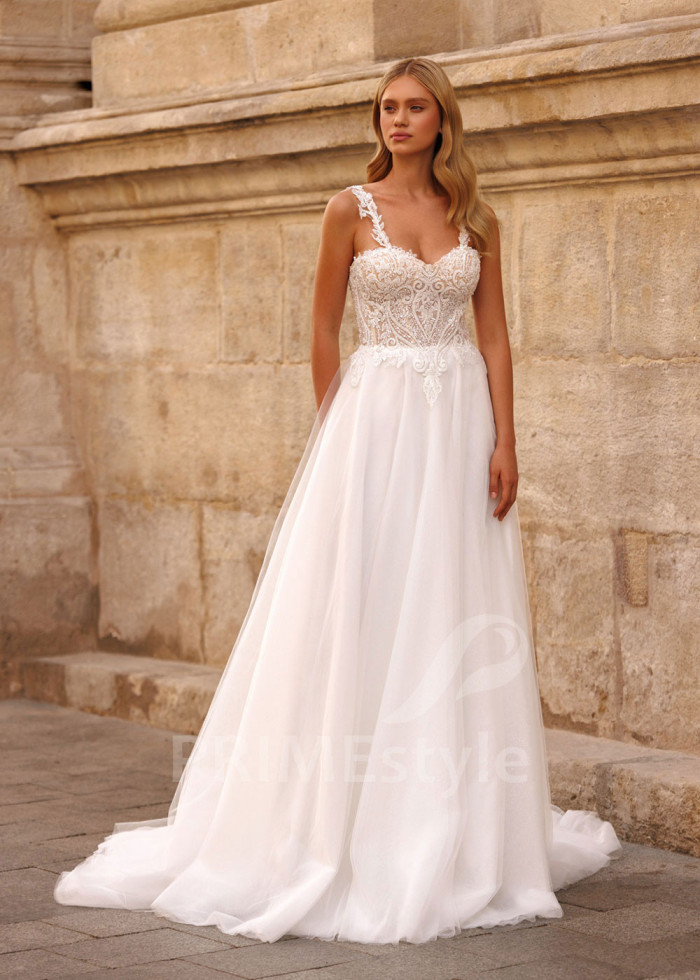 Svadobné šaty na ramienka Eloise