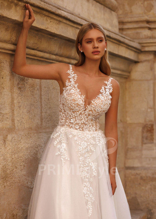 Tylové svadobné šaty Flora 2