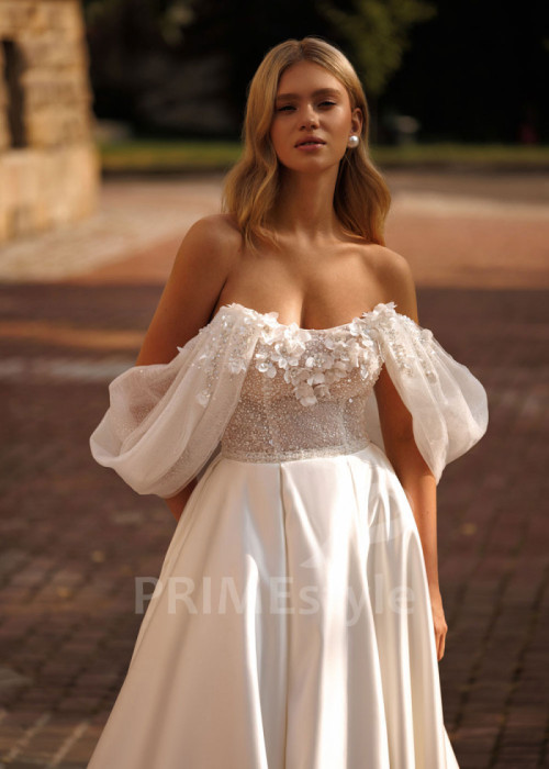 Padavé svadobné šaty Swan 2