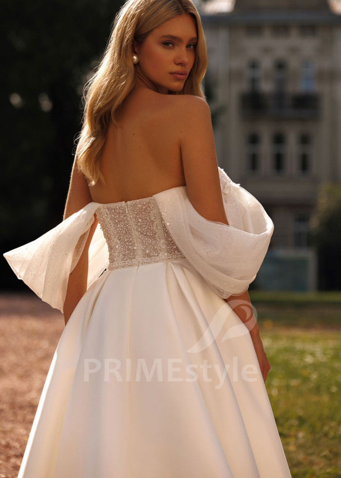 Padavé svadobné šaty Swan