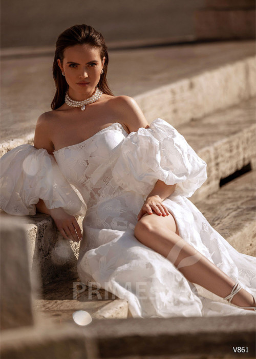 Extravagantné romantické svadobné šaty LS861 2