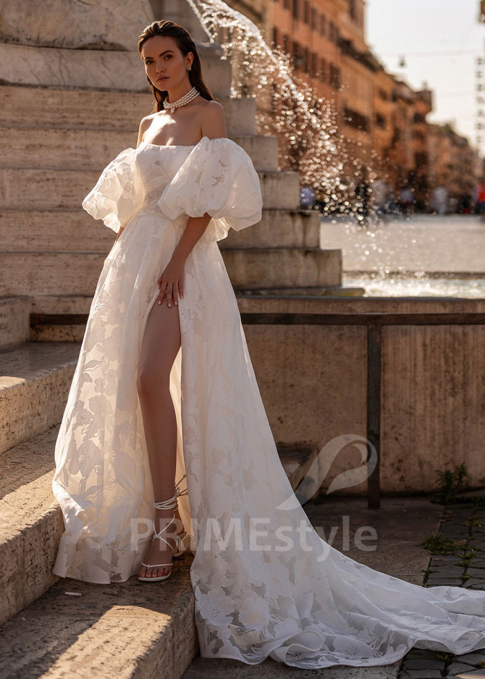 Extravagantné romantické svadobné šaty LS861