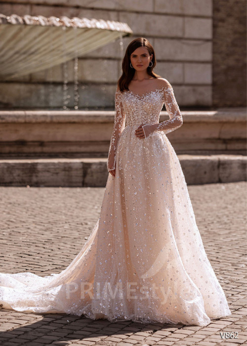 Luxusné princeznovské svadobné šaty LS862