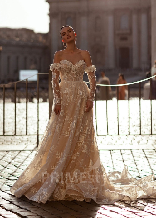 Luxusné úzke svadobné šaty LS865