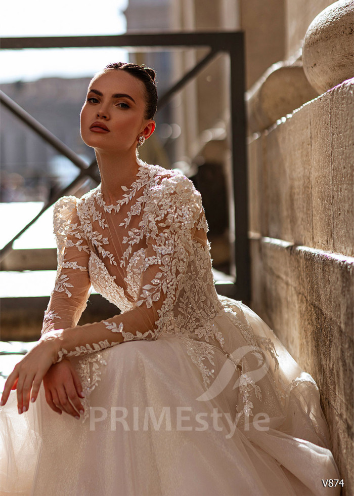 Luxusné princeznovské svadobné šaty LS874