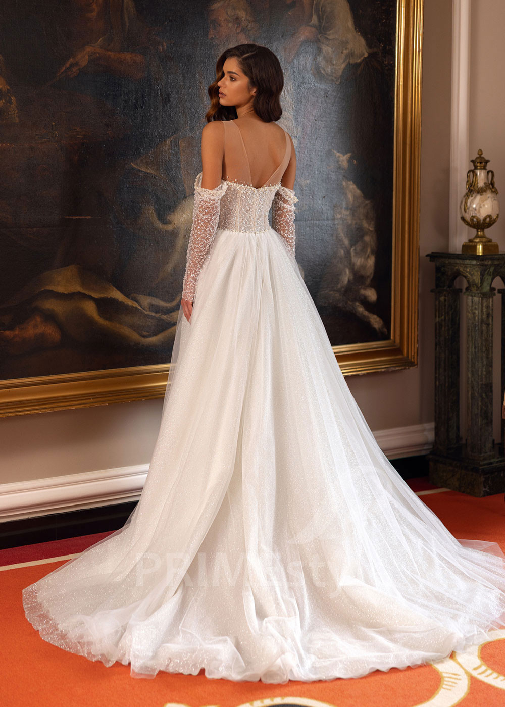 Luxusné trblietavé svadobné šaty Anita