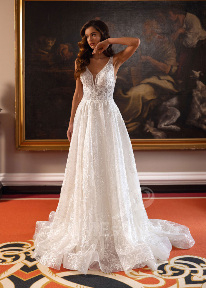 Luxusné princeznovské svadobné šaty Elana