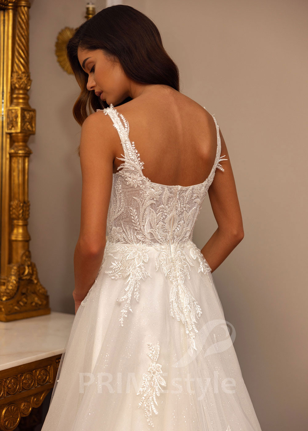 Luxusné čipkované svadobné šaty Erika