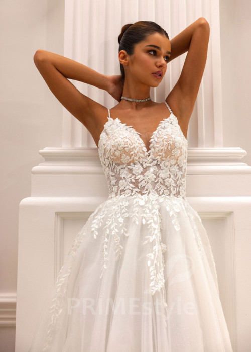 Elegantné svadobné šaty na ramienka Erwin 2