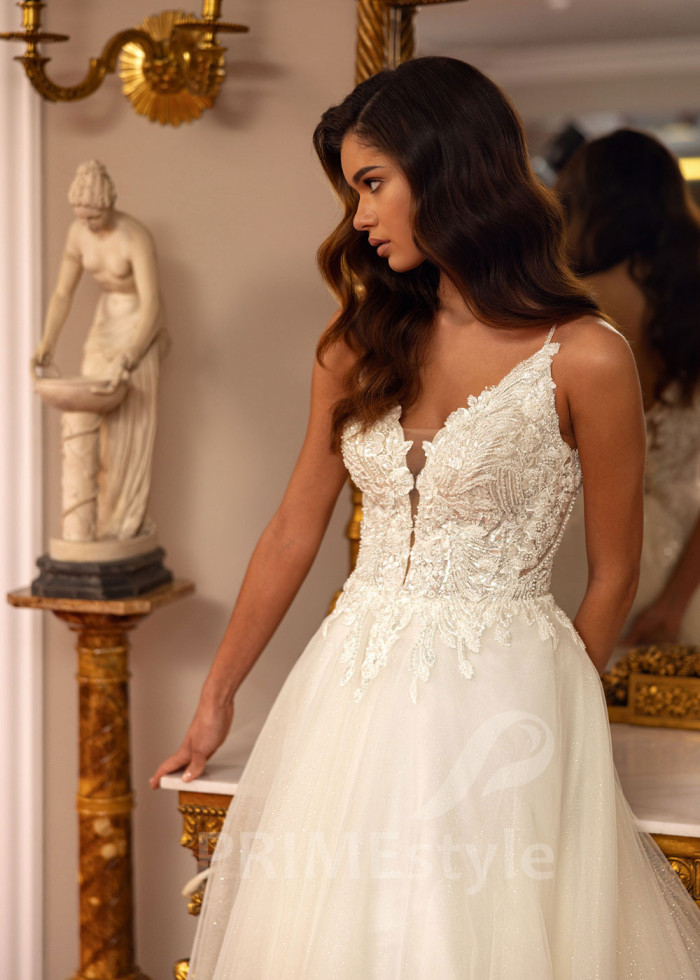 Luxusné svadobné šaty na ramienka Charlotte