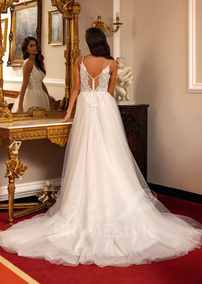 Luxusné svadobné šaty na ramienka Charlotte