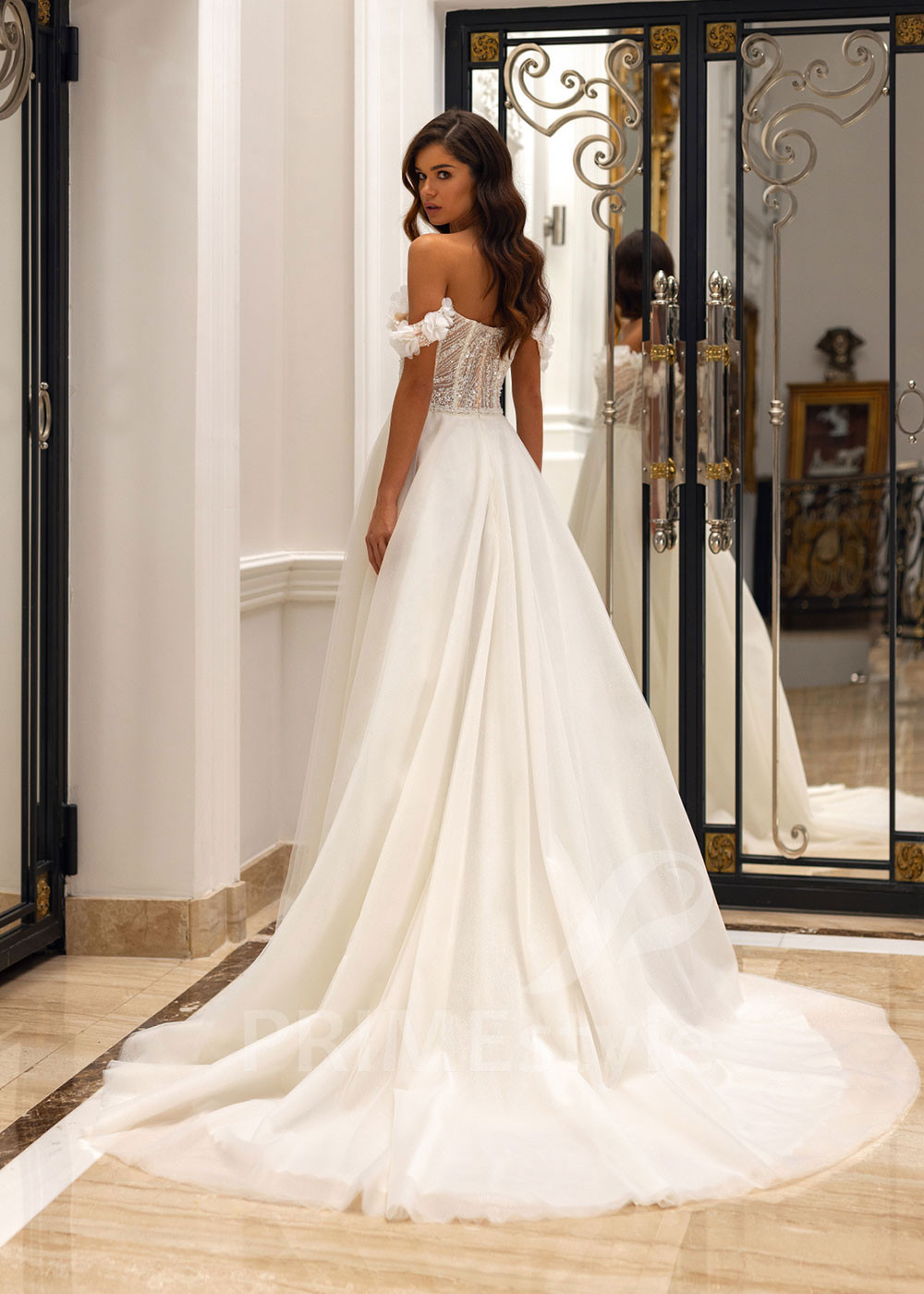 Luxusné kvetované svadobné šaty Maya