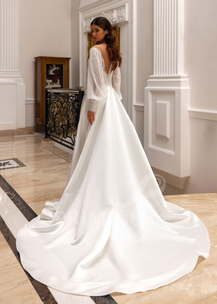 Extravagantné trblietavé svadobné šaty Nancy