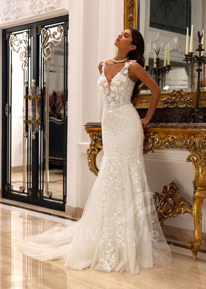 Luxusné kvetované svadobné šaty Tiffany