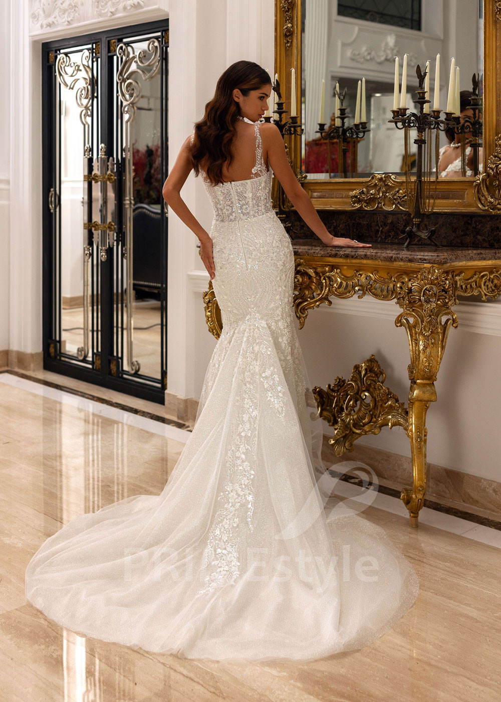 Luxusné kvetované svadobné šaty Tiffany