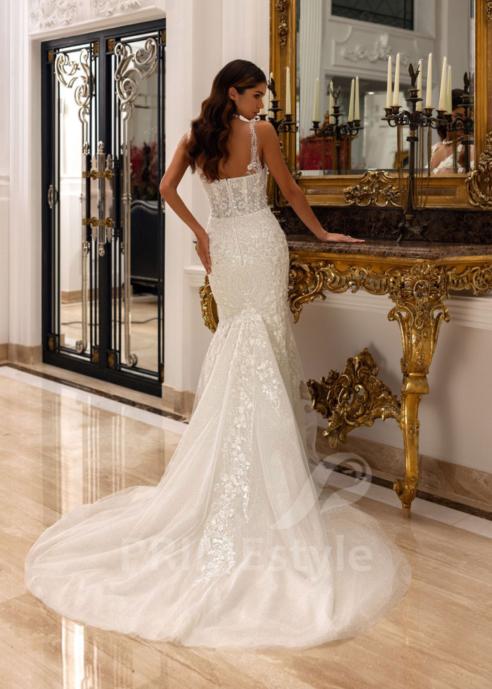 Luxusné kvetované svadobné šaty Tiffany