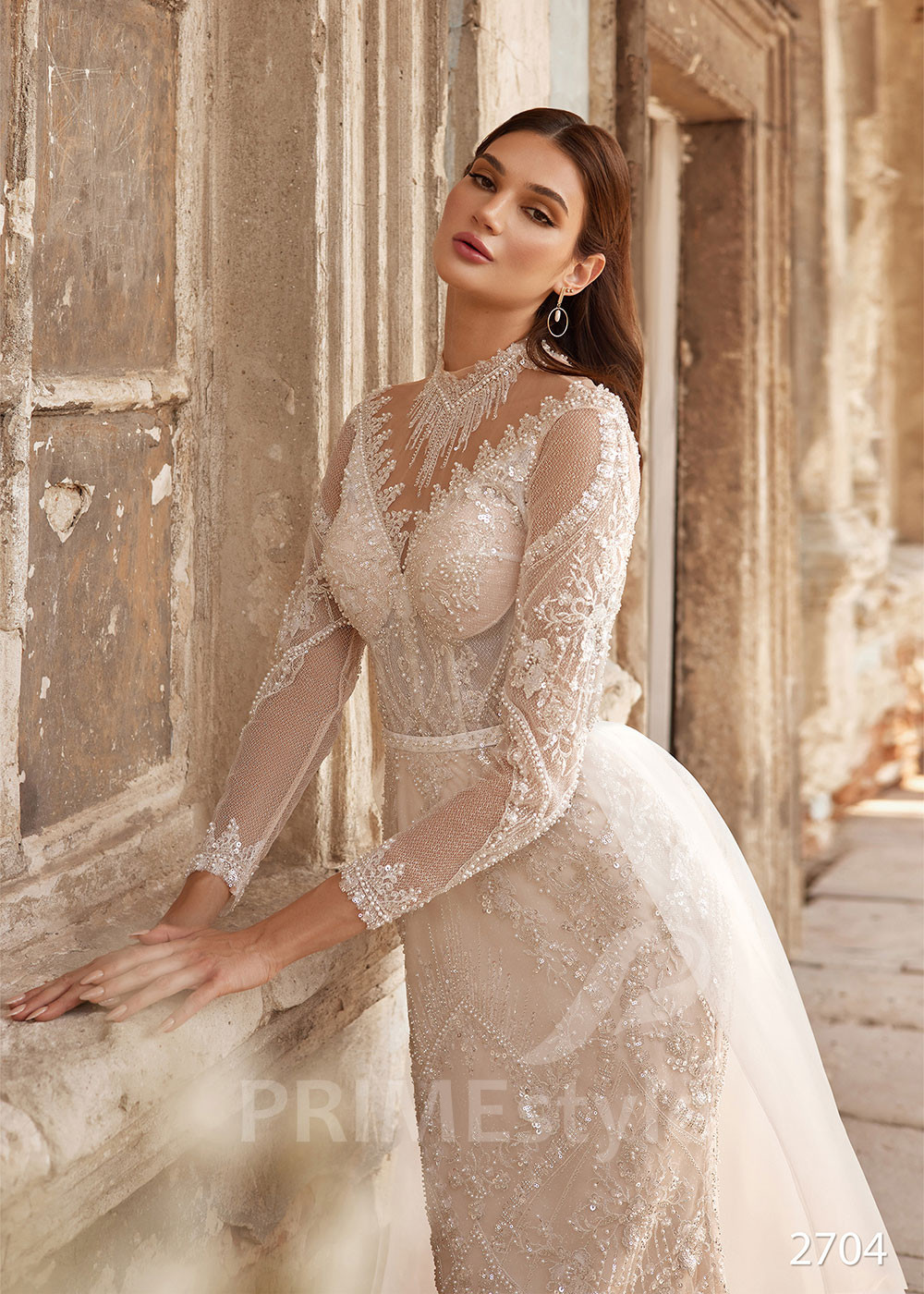 Luxusné trblietavé svadobné šaty LC2704