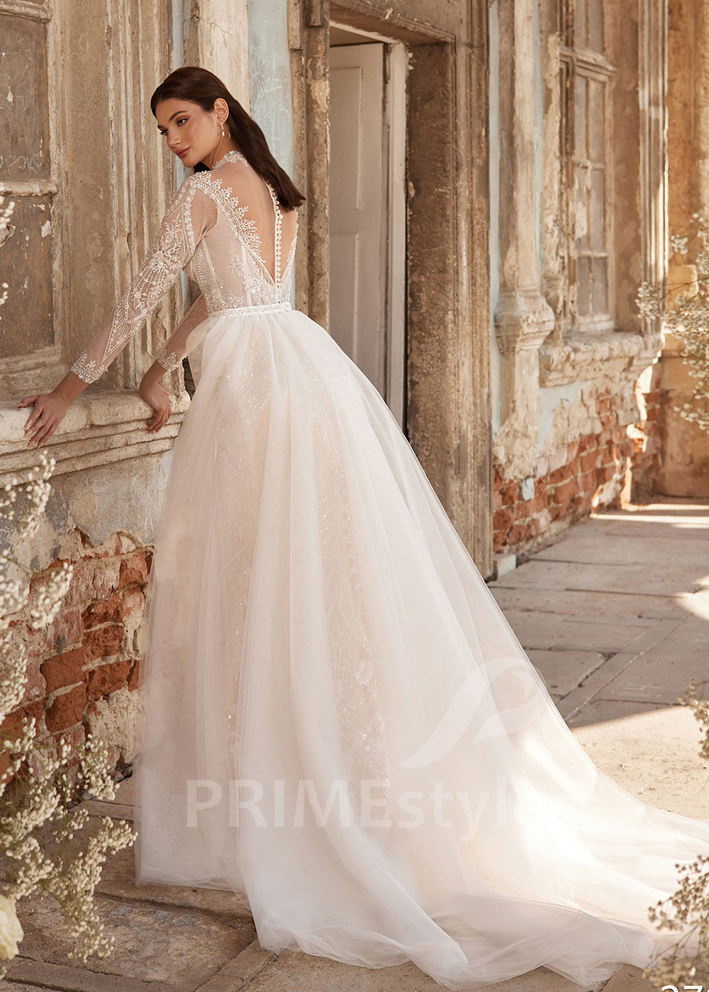 Luxusné trblietavé svadobné šaty LC2704