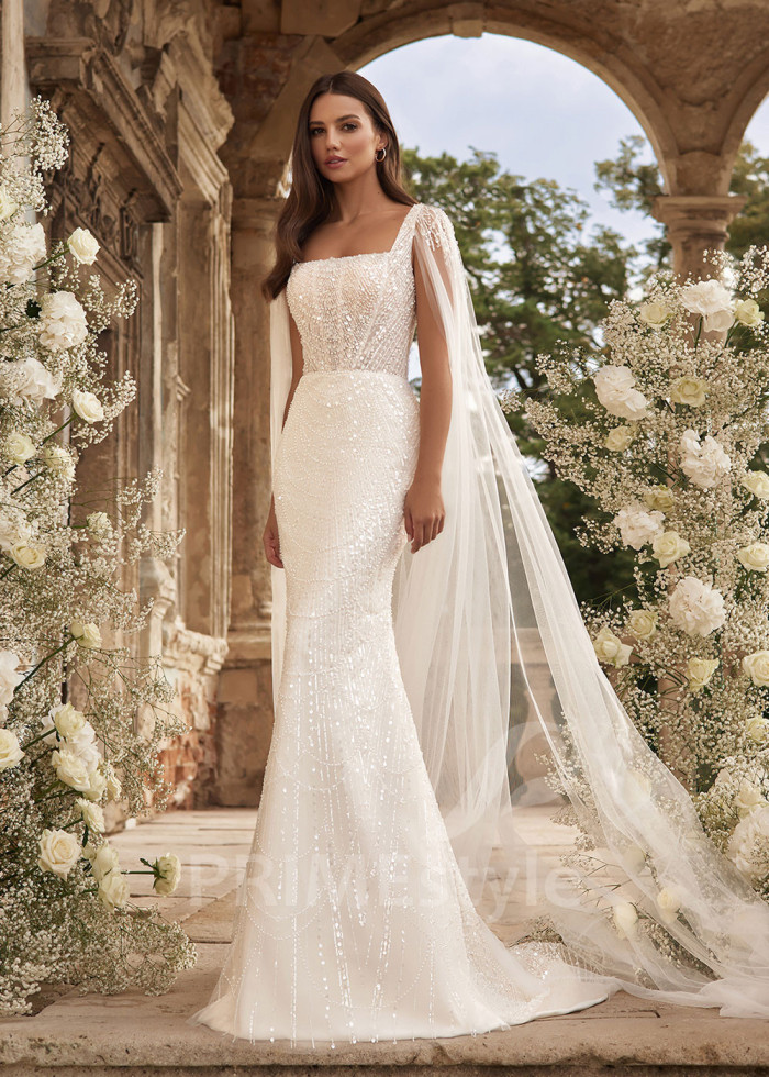 Úzke extravagantné svadobné šaty LC2705