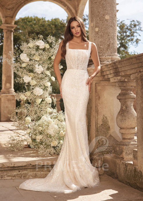 Úzke extravagantné svadobné šaty LC2705 2