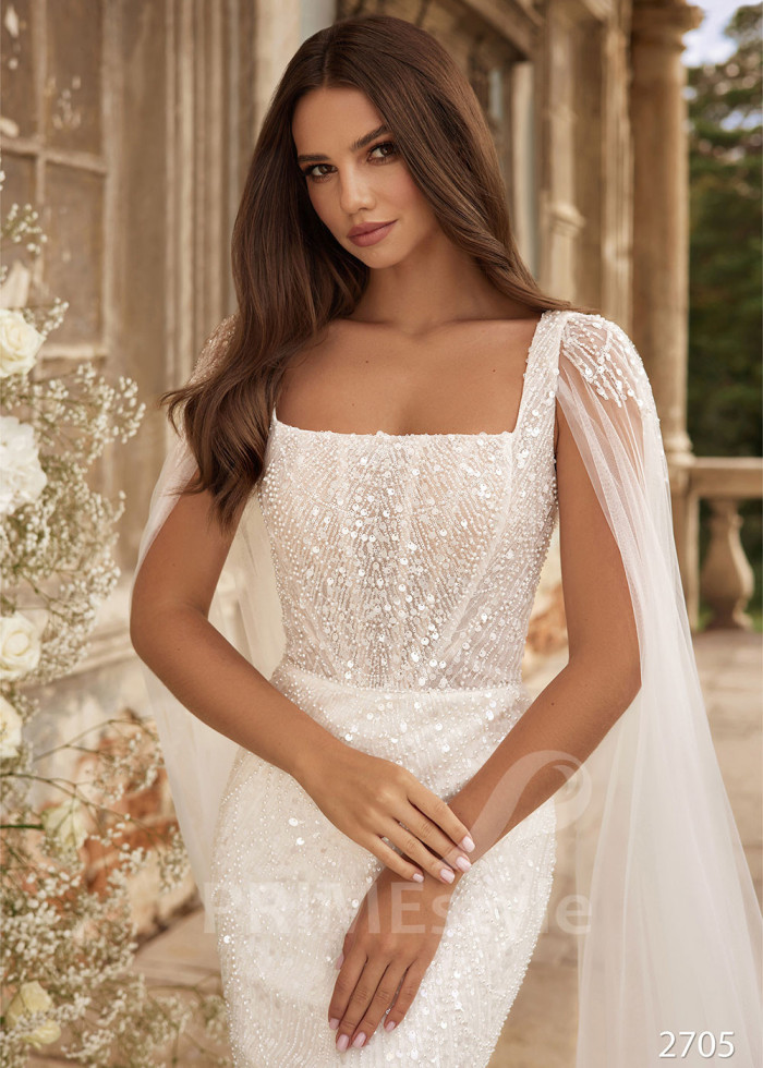 Úzke extravagantné svadobné šaty LC2705