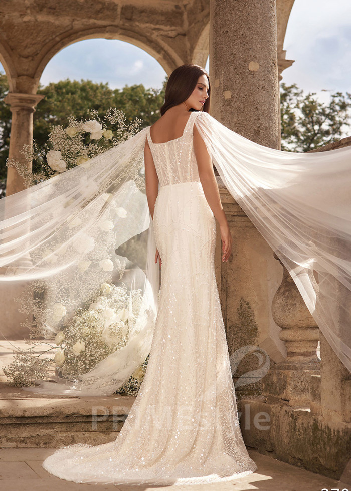 Úzke extravagantné svadobné šaty LC2705