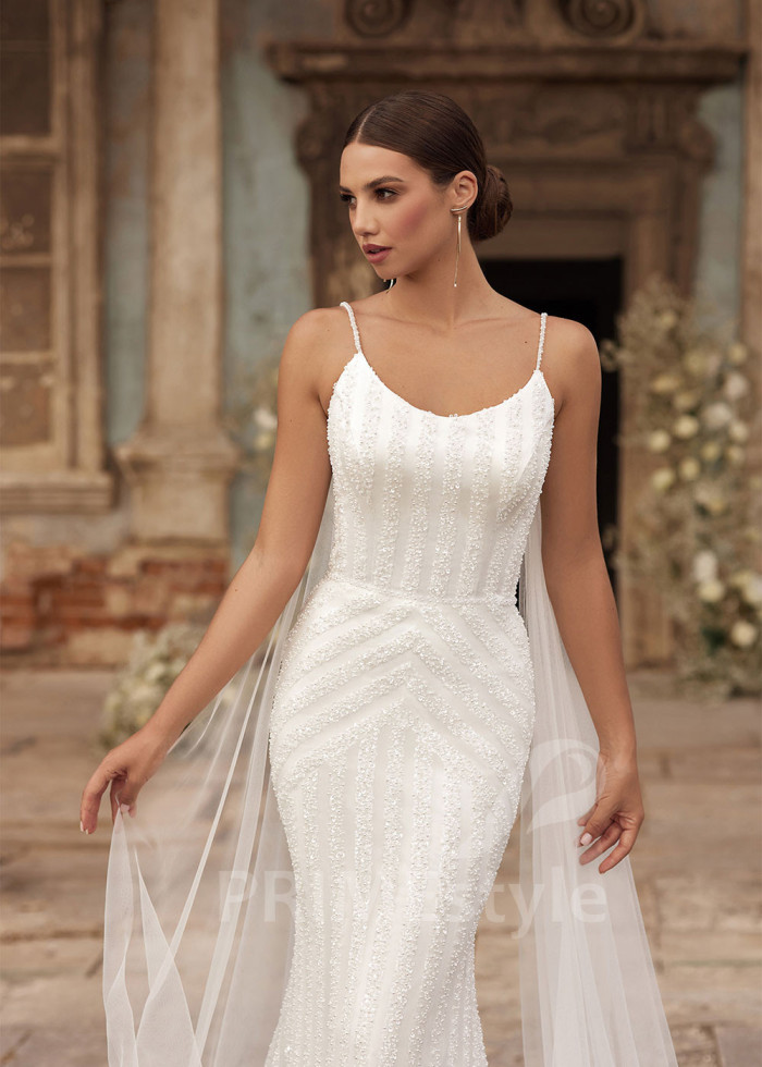 Luxusné trblietavé svadobné šaty LC2710