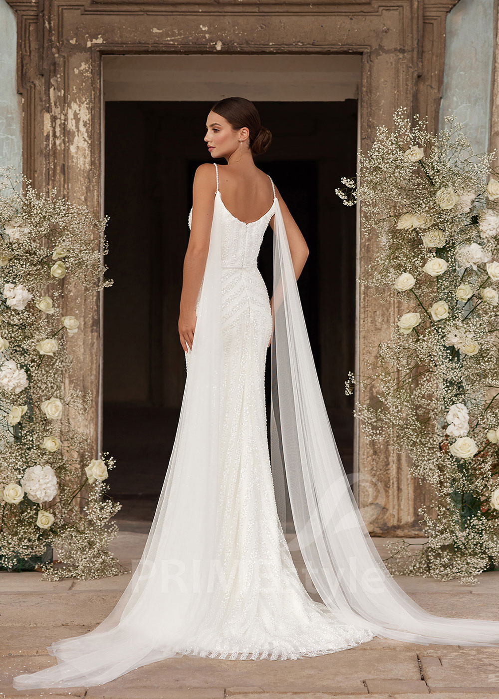 Luxusné trblietavé svadobné šaty LC2710