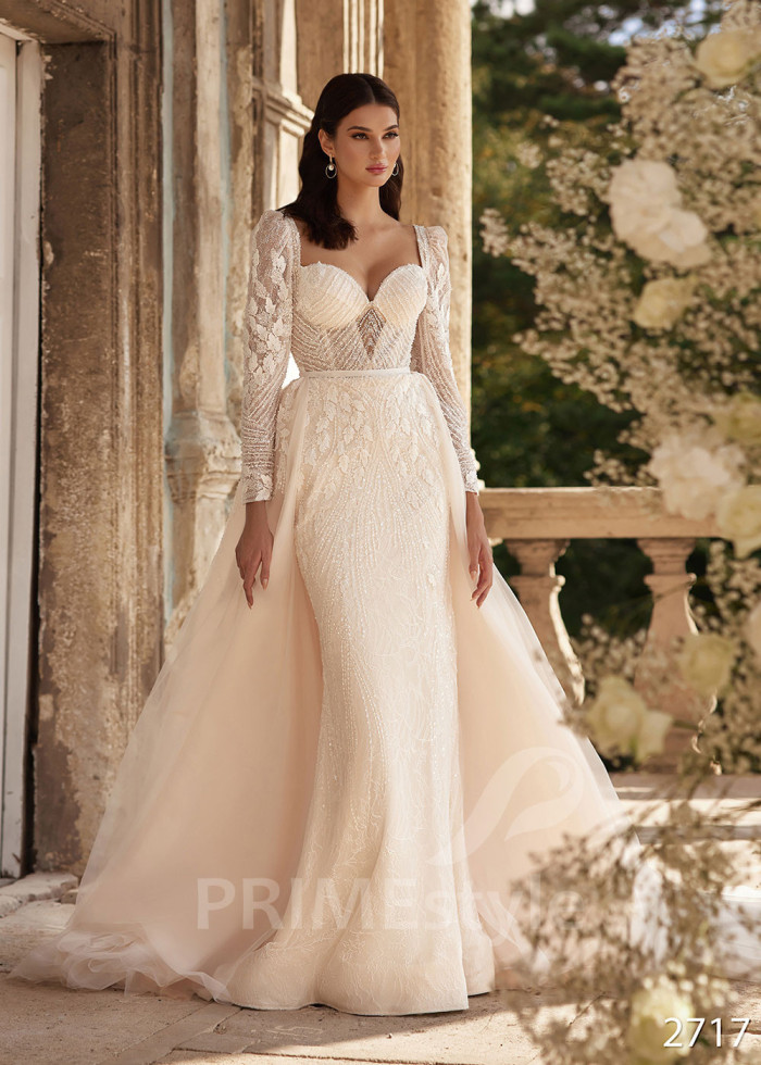 Luxusné trblietavé svadobné šaty LC2717