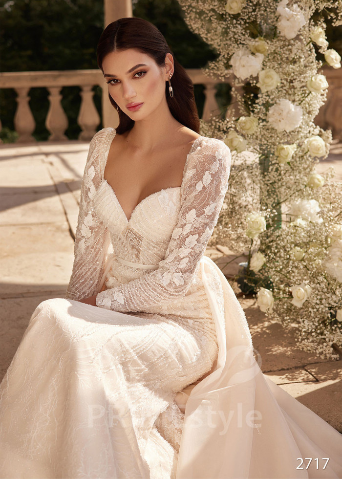 Luxusné trblietavé svadobné šaty LC2717