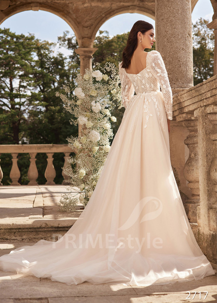 Luxusné trblietavé svadobné šaty LC2717