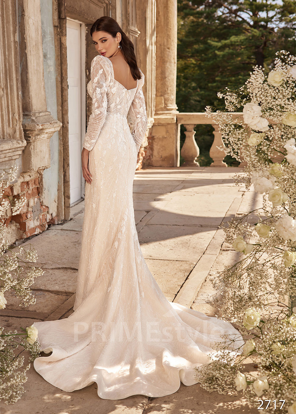 Luxusné trblietavé svadobné šaty LC2717