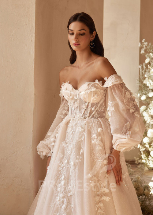 Luxusné romantické svadobné šaty LC2718 2