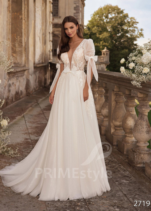 Originálné jednoduché svadobné šaty LC2719