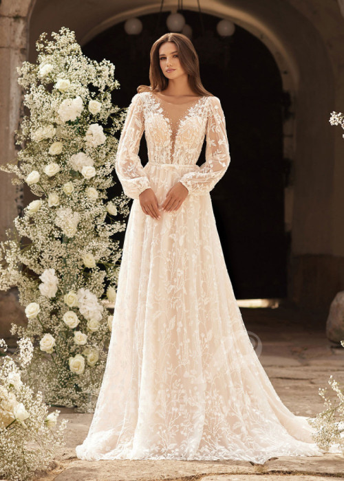 Luxusné čipkovane svadobné šaty LC2723