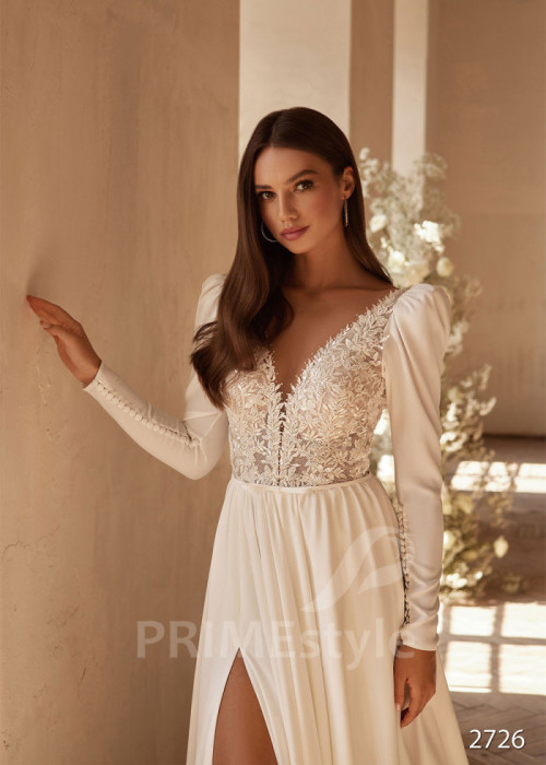 Originálne elegantné svadobné šaty LC2726 2