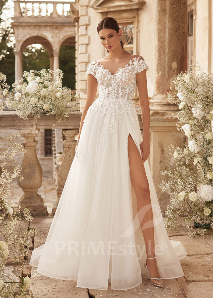 Extravagantné romantické svadobné šaty LC2730