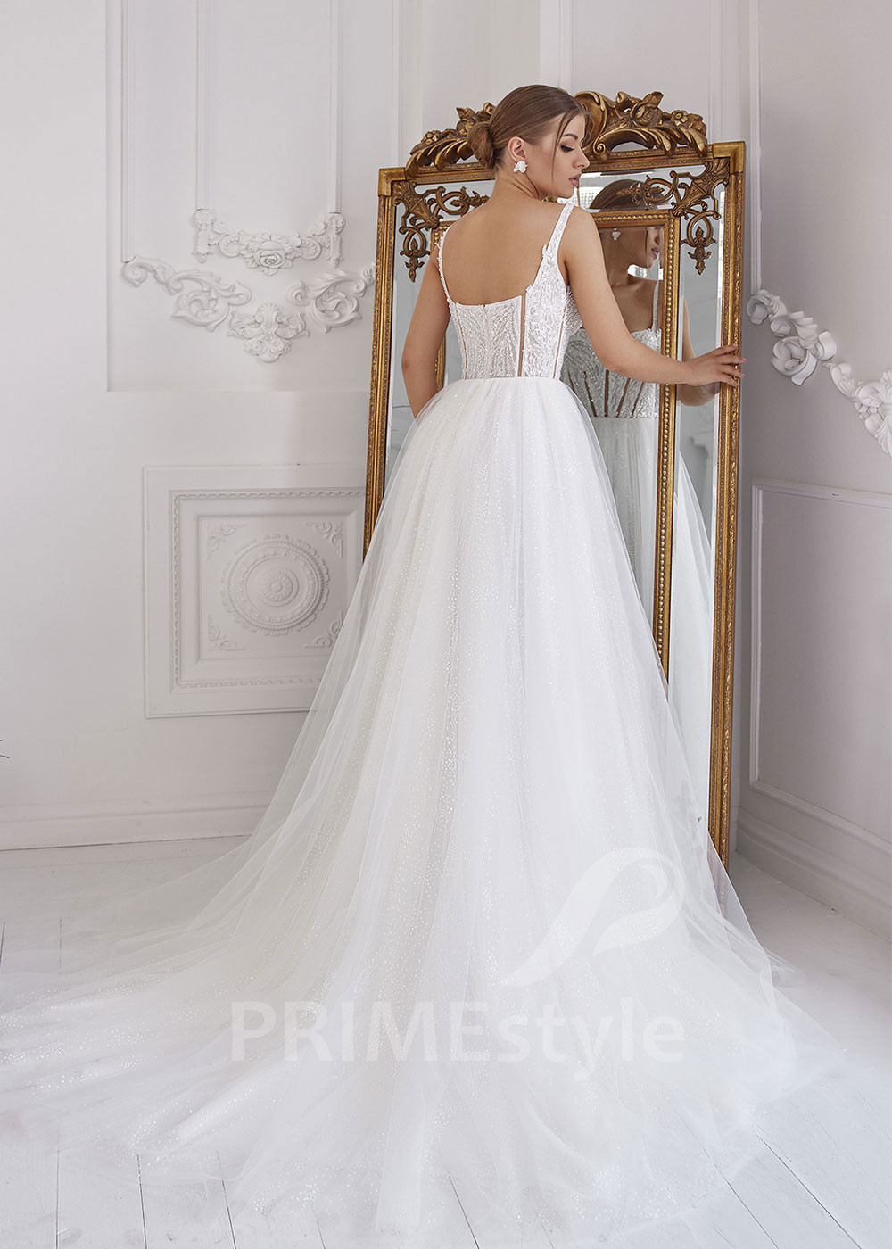 Elegantné tylové svadobné šaty LS803