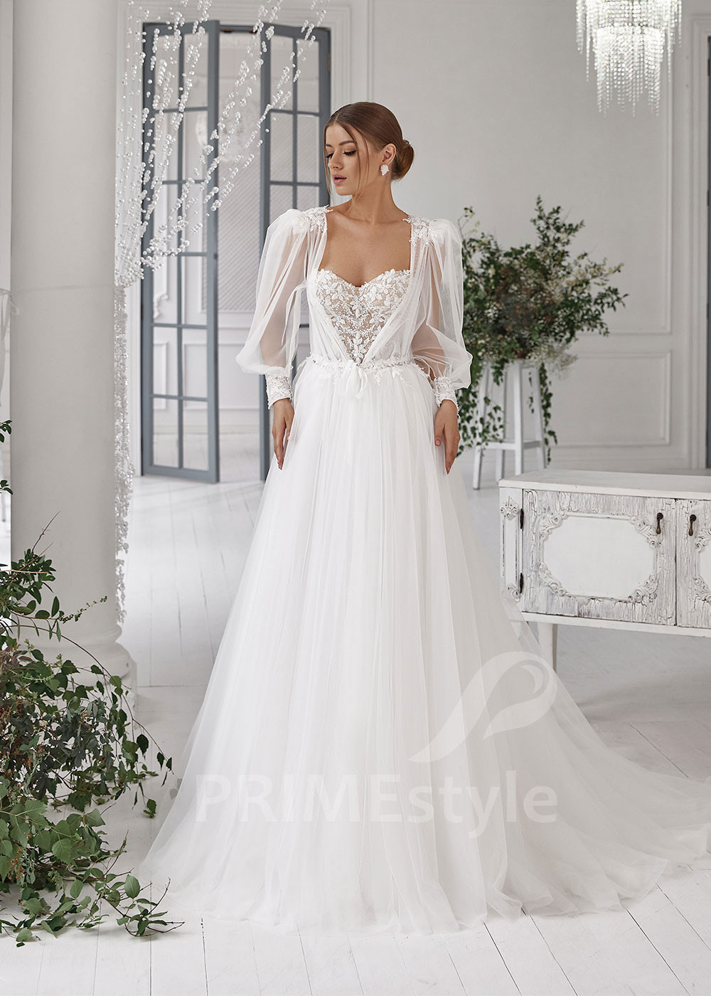 Luxusné tylové svadobné šaty LS804