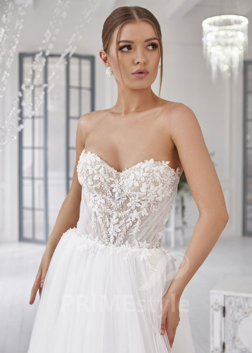 Luxusné tylové svadobné šaty LS804 2