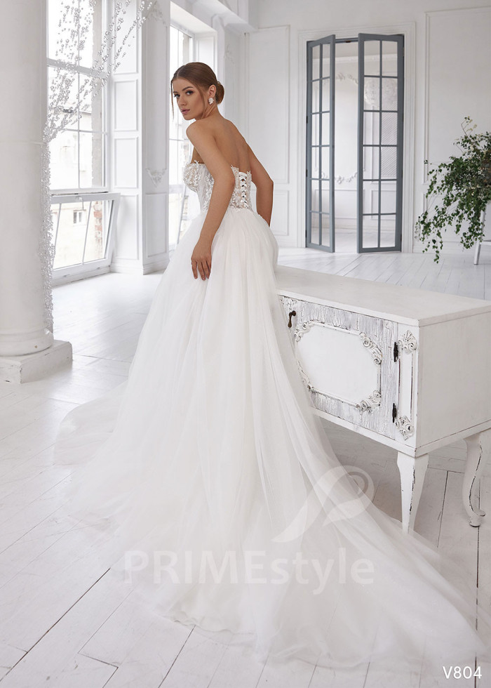 Luxusné tylové svadobné šaty LS804