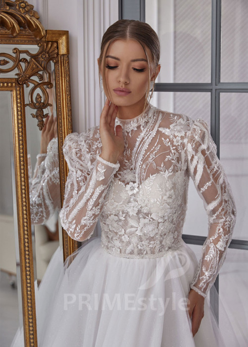 Luxusné tylové svadobné šaty LS809 2